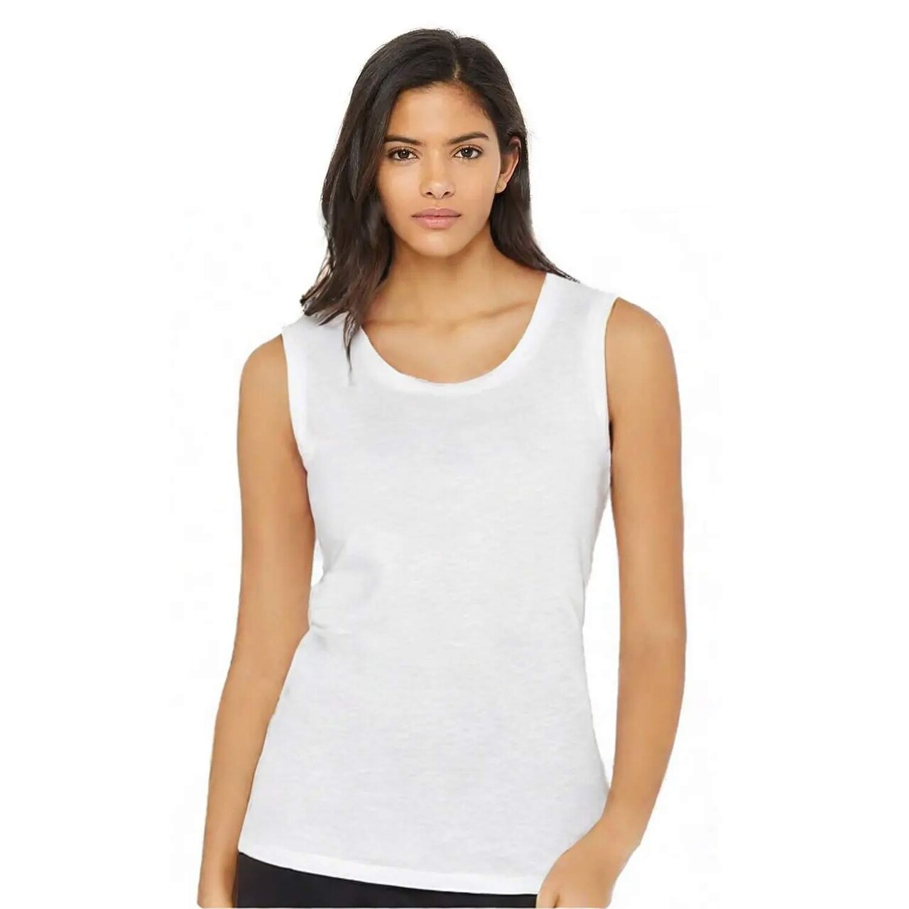 BELLA + CANVAS Women’s Flowy Scoop Muscle Tank Sleeveless Top for Summer Wear